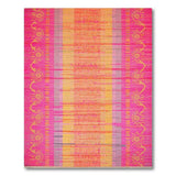 Vibrant Multi-Color Tribal Stripe Rug with Sun Borders