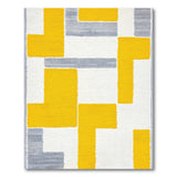 Yellow Bold Yellow Grey Geometric Area Rug