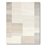 ODIKA Modern Geometric Washable Area Rug, Non-Slip Low Pile Neutral Rug for Living Room