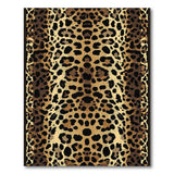 Boho Chic Leopard Print Brown Tan Area Rug