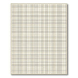 Beige Gray Plaid Check Area Rug