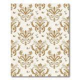 Gold Damask Nautical Anchor Area Rug