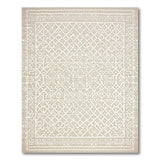 Beige and Neutral Geometric Modern Beige Trellis Geometric Area Rug