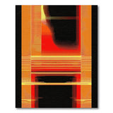 Bold Orange Halftone Geometric Area Rug