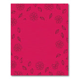 Pink Floral Outline Area Rug
