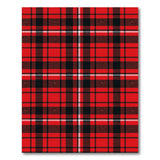 Geometric Modern Bold Red Black Tartan Plaid Area Rug