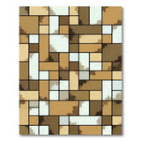Geometric Modern Textured Geometric Brown Tan Area Rug