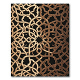 Gold Arabesque Lattice Area Rug