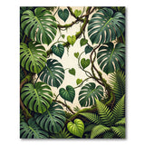 Lush Monstera Vines Area Rug