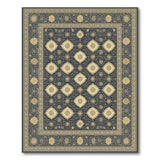 Traditional Persian Gold and Silver Gold Medallion Traditional Persian Area Rug
