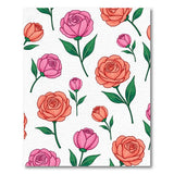 Blush Pink Coral Rose Floral Area Rug