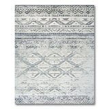 Black and White Heritage Tribal Black White Geometric Area Rug