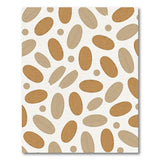 Rustic Tan Wood Slice Pattern Area Rug