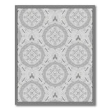 Grey Geometric Mandala Area Rug