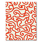 Bold Red Bold Red Swirl Abstract Area Rug