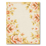 Pink Peony Border Area Rug