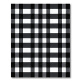 Rustic Farmhouse Black White Checkered Plaid Area Rug