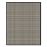 Beige Gray Plaid Woven Area Rug
