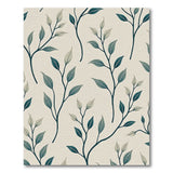 Teal Foliage Branch Area Rug