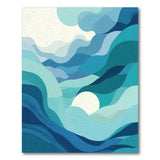 Blue and Teal Wave Blue Wave Abstract Area Rug
