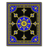 Royal Blue Gold Persian Medallion Rug
