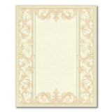 Ornate Ivory Floral Border Area Rug