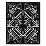 Black White Heritage Tribal No. 8 Area Rug