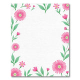Pink Gerbera Daisy Border Area Rug