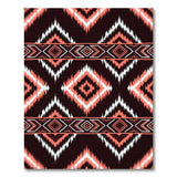 Coral Zigzag Geometric Southwestern Area Rug