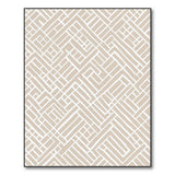 Beige Geometric Lattice No. 4 Area Rug