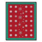 Floral Vintage Festive Red Snowflake Area Rug