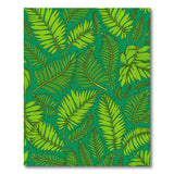 Lush Green Palm Frond Green Area Rug
