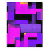 Vibrant Purple Pink Geometric Abstract Area Rug