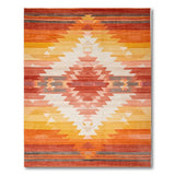 Vibrant Southwestern Diamond Pattern Area Rug