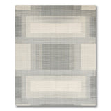 Grey Geometric Framed Modern Area Rug