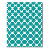 Geometric Modern Teal Geometric Trellis Area Rug