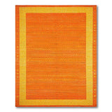 Geometric Modern Orange Vibrant Orange Geometric Area Rug