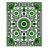 Green Ornate Emerald Green Persian Medallion Rug