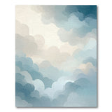 Ethereal Blue Teal Cloud Layers Area Rug