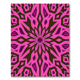 Vibrant Pink Geometric Starburst Area Rug