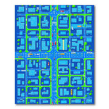 Cartoon Cityscape Play Rug