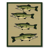 Largemouth Bass Fishing Area Rug
