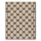 Brown Tan Hexagonal Geometric Area Rug