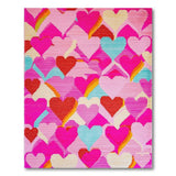 Multi-color and Patterns Whimsical Rainbow Hearts Area Rug