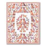 Colorful Cats Dogs Kids Cartoon Area Rug