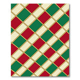 Red Green Gold Plaid Check Area Rug