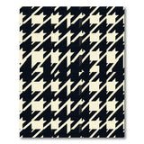 Bold Black White Houndstooth Geometric Area Rug