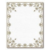 Vintage Floral Daisy Border Beige Area Rug