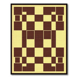 Brown Tan Asymmetrical Geometric Area Rug