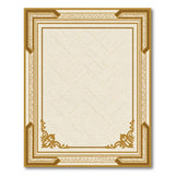 Gold Herringbone Bordered Area Rug